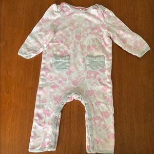 😊FREE😊 Cloud Island Pink and White Footies One Piece size 6-9m